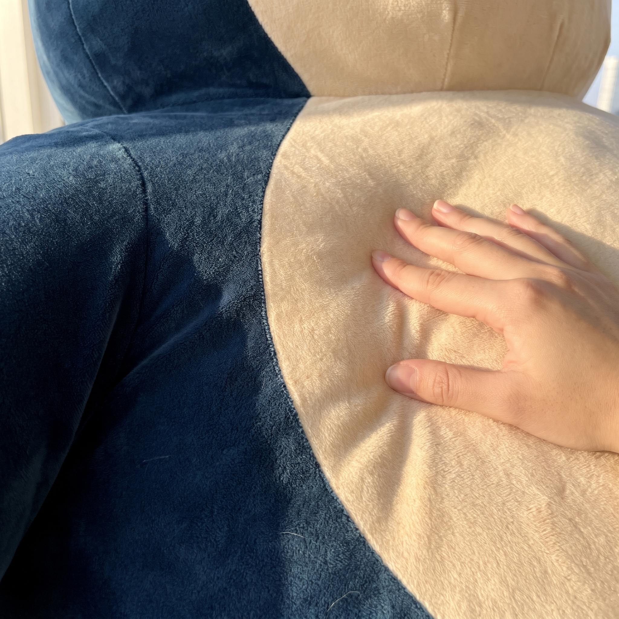 Close up of the soft plush fabric
